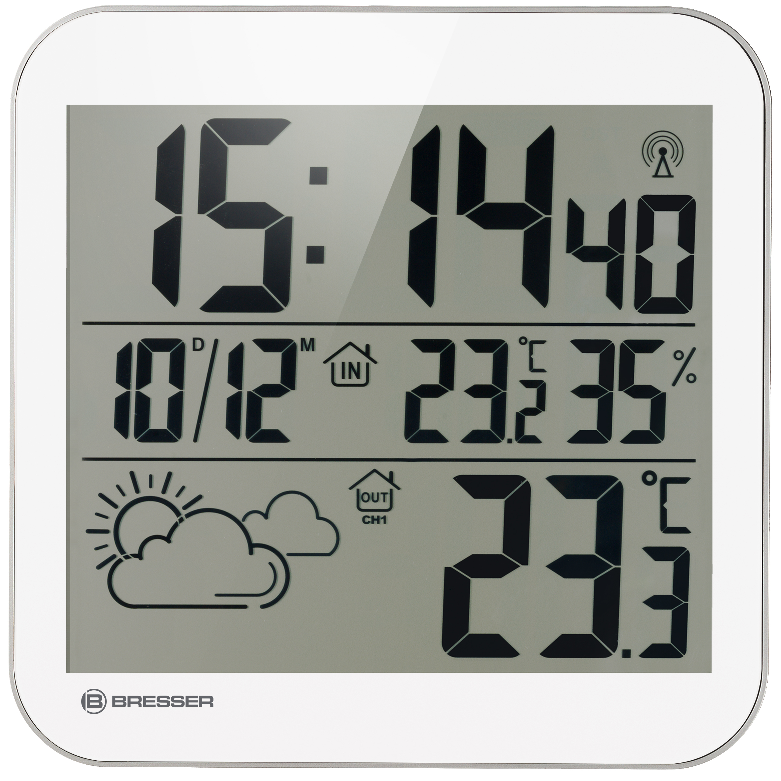 BRESSER MyTime LCD Weather wall clock (Refurbished)