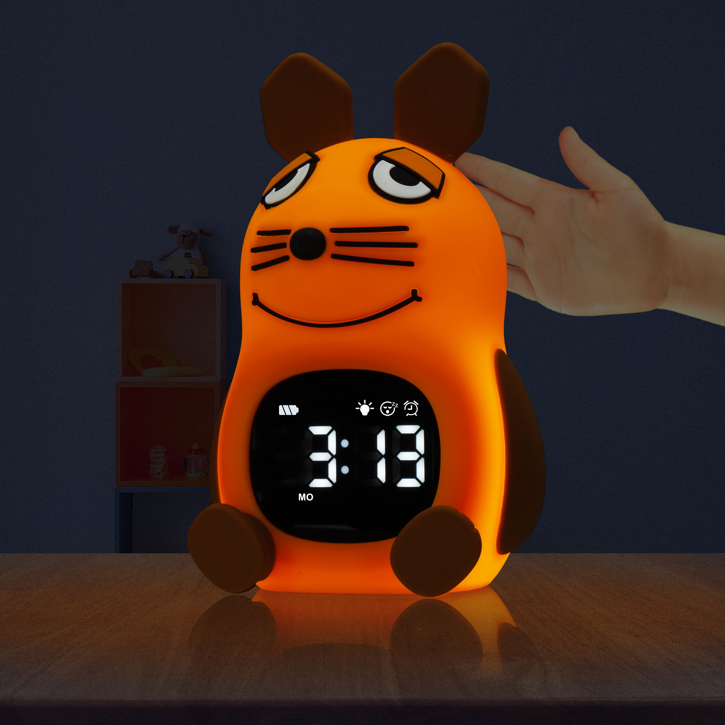 DieMaus Children's Alarm Clock with Night Light