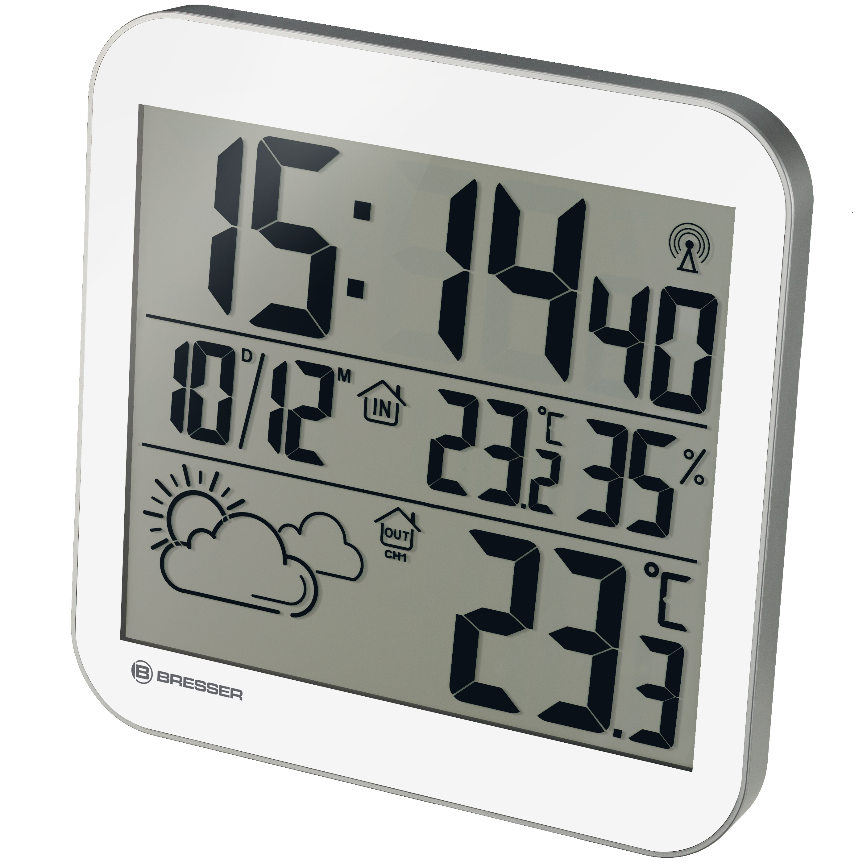 BRESSER MyTime LCD Weather wall clock (Refurbished)