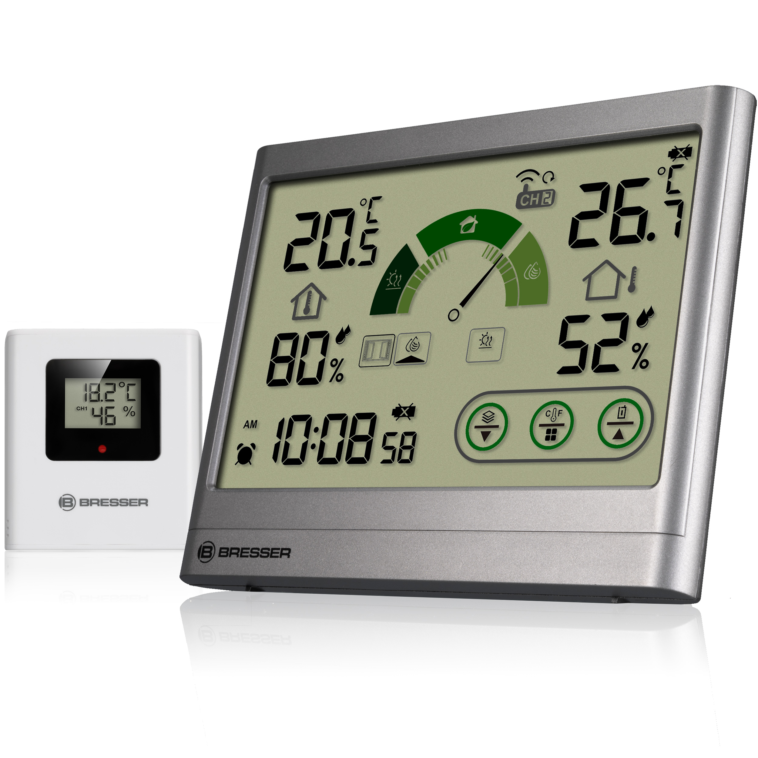 BRESSER Thermo-Hygrometer with Ventilation Recommendation VentAir H