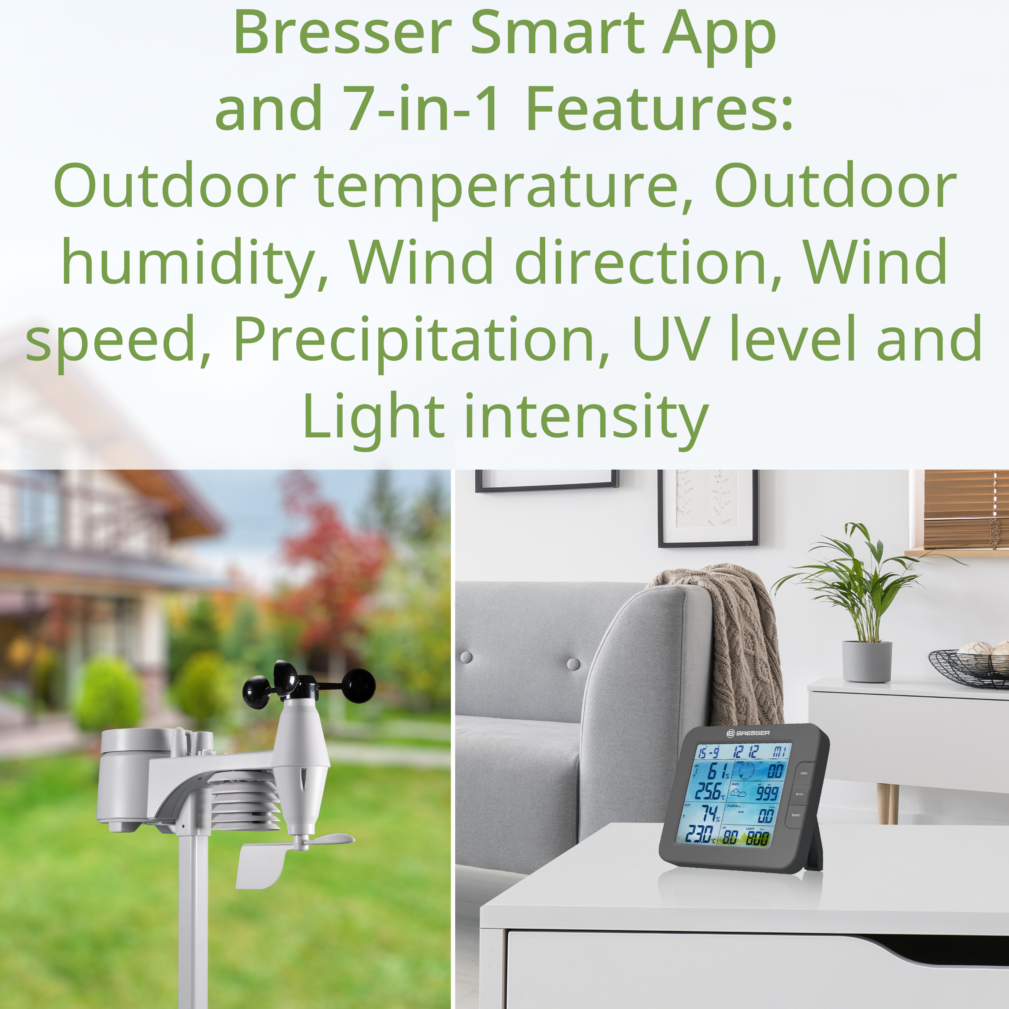 BRESSER 7-in-1 ClimateConnect Tuya Smart Home Weather Station