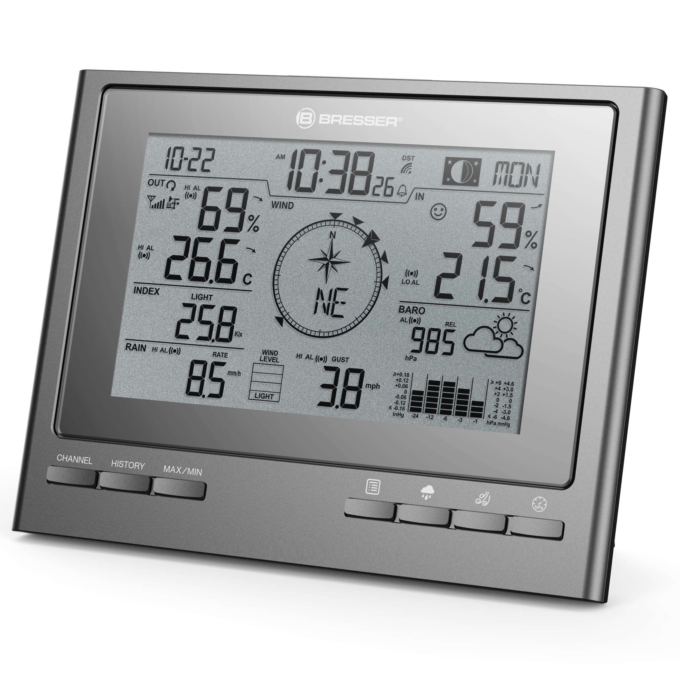 BRESSER 7-in-1 Exclusive Weather Station ClimateScout RC