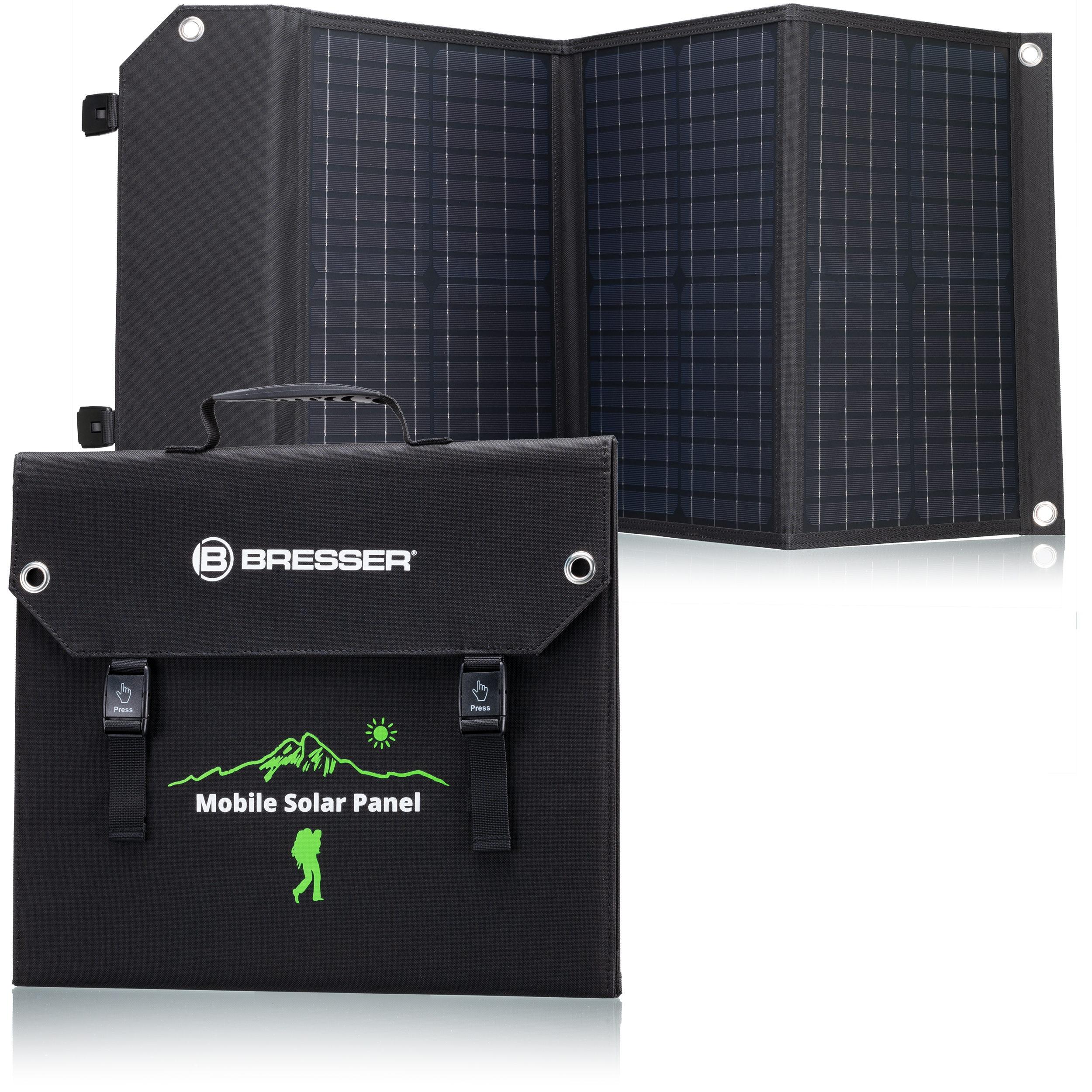 BRESSER Mobile Solar Charger 60 Watt with USB and DC output (Refurbished)