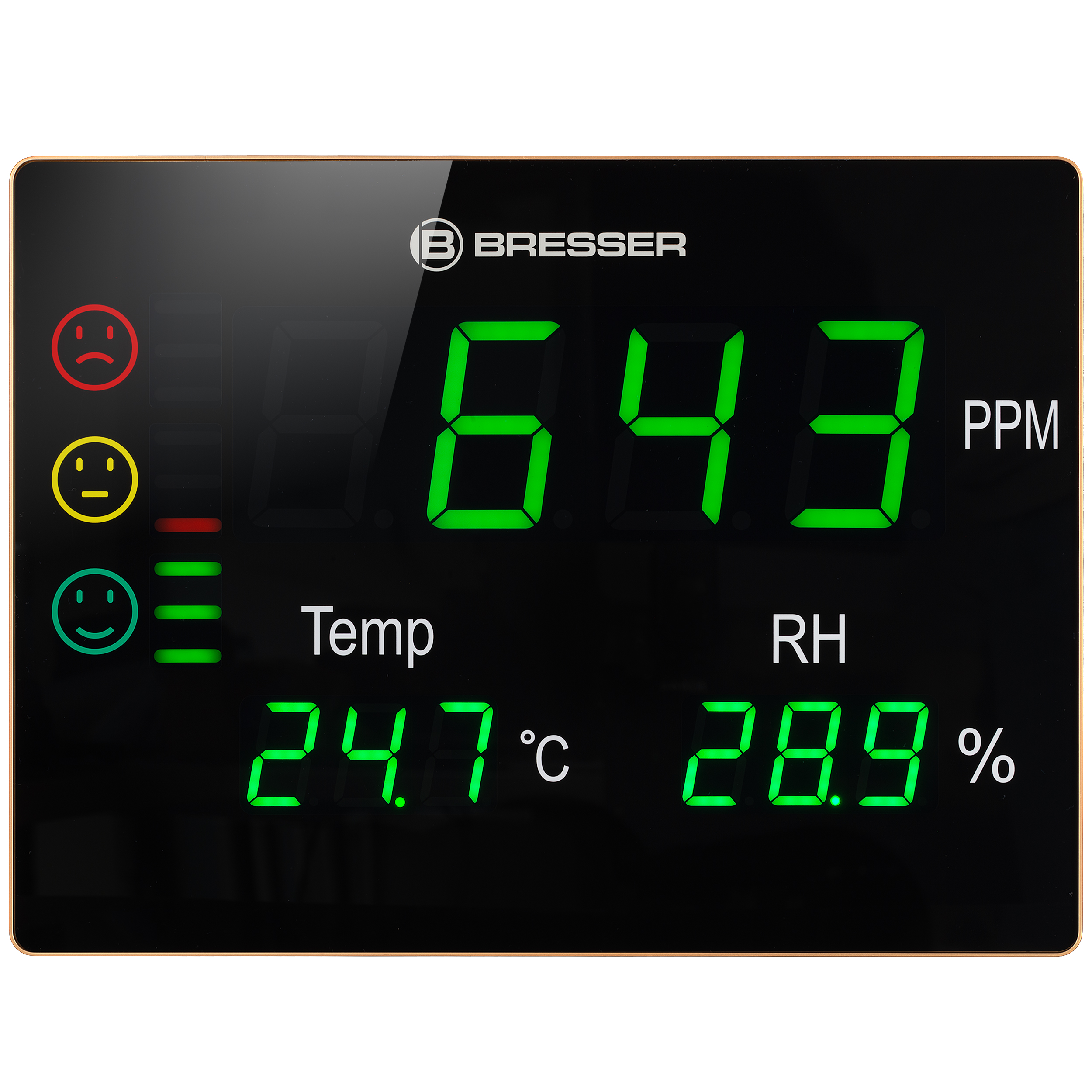 BRESSER CO2-Messgerät Smile XXL mit CO2-Ampel und extragroßem LED-Display - Refurbished