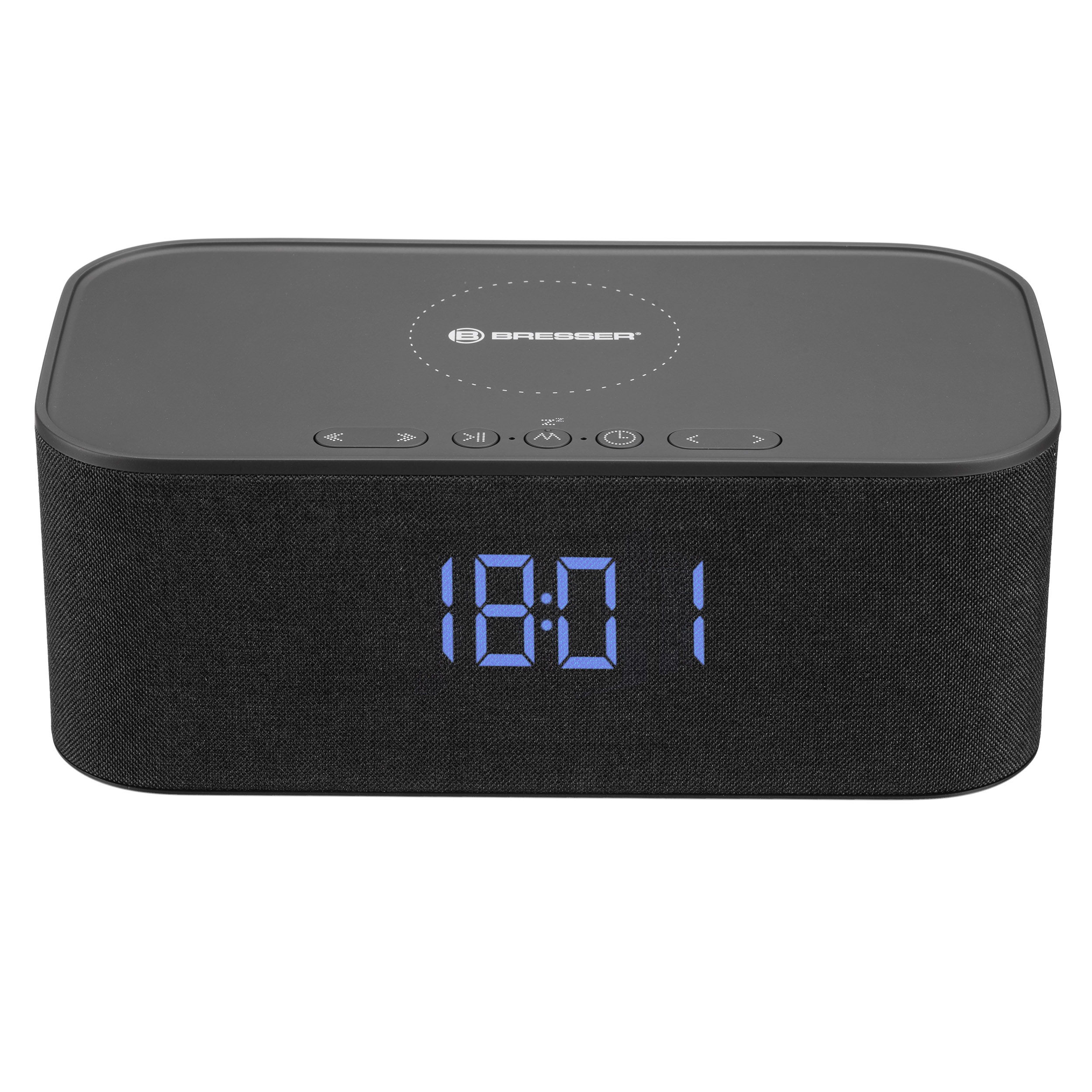 BRESSER Bluetooth speaker with alarm clock and wireless charging function (Refurbished)