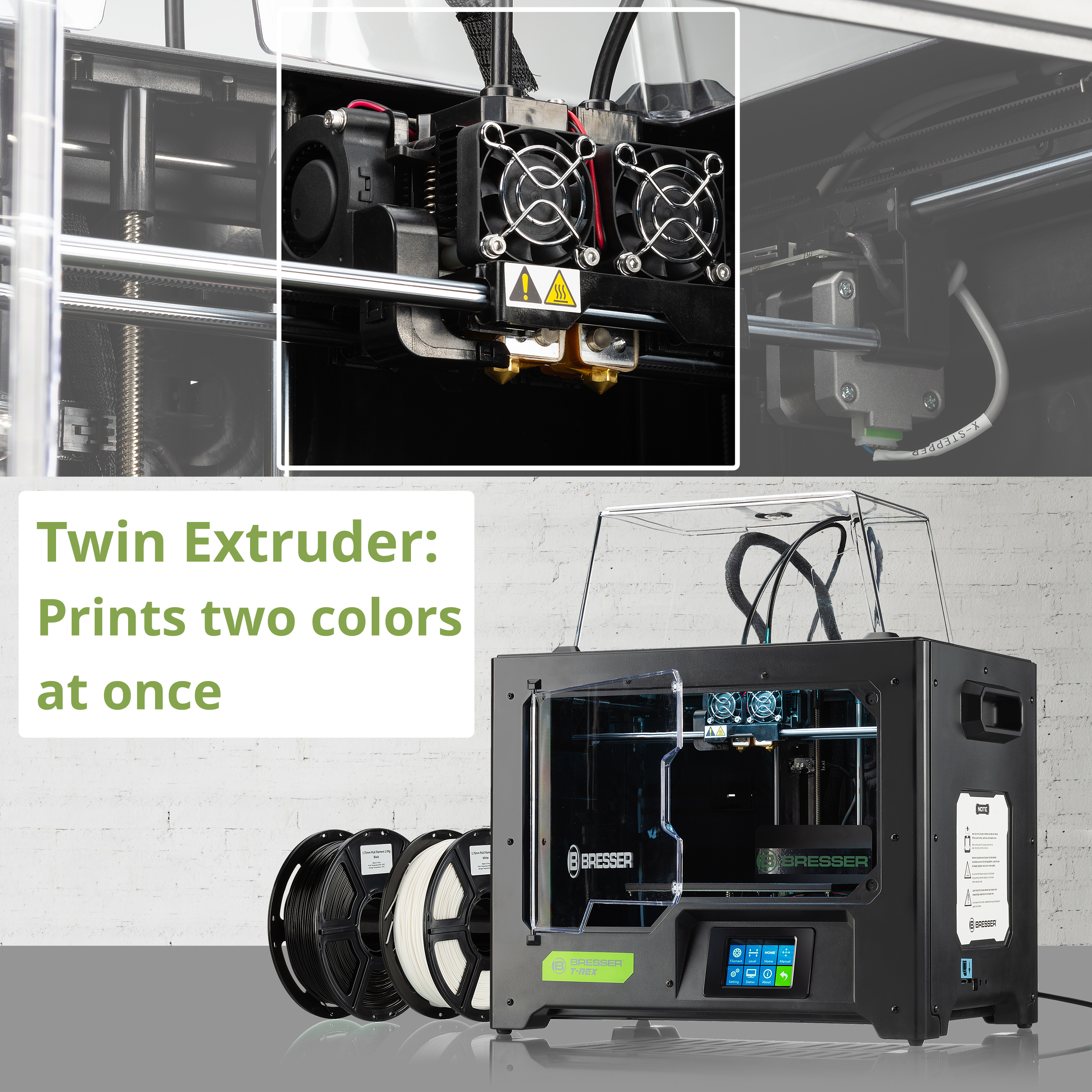 BRESSER T-REX WIFI 3D Printer with Twin Extruder technology (Refurbished)