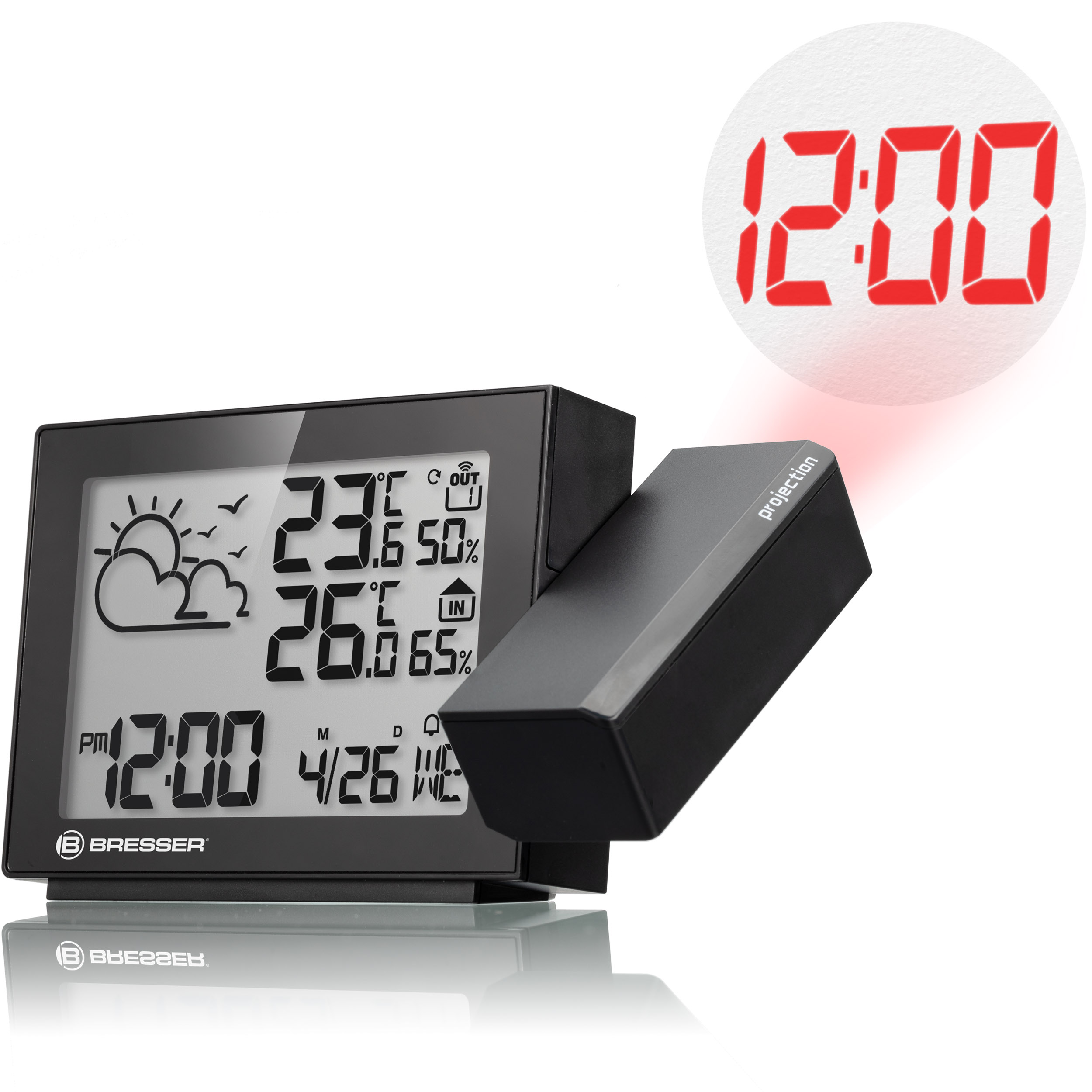 BRESSER Projection Radio-Controlled Weather Station MeteoTemp P