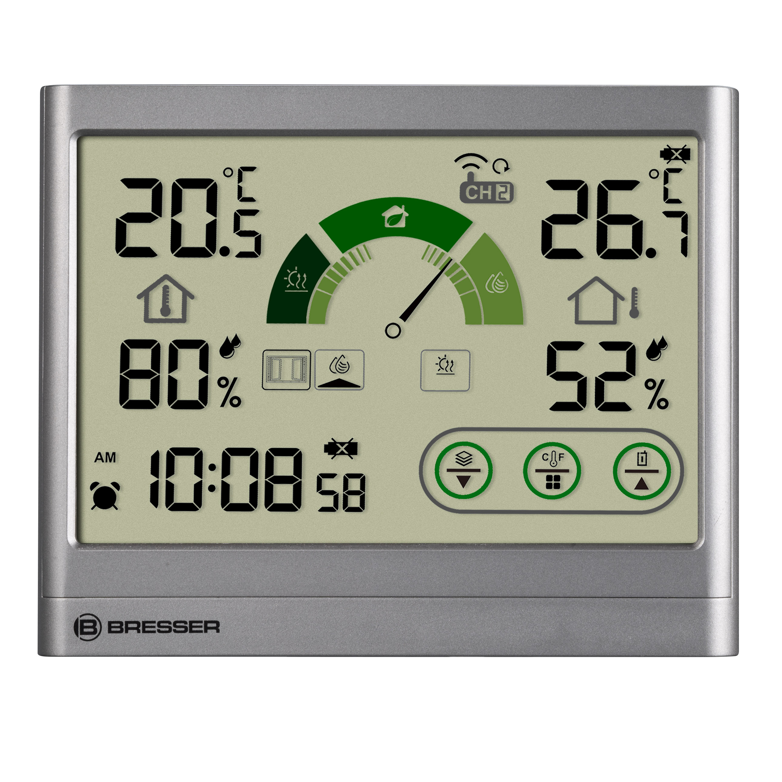 BRESSER Thermo-Hygrometer with Ventilation Recommendation VentAir H