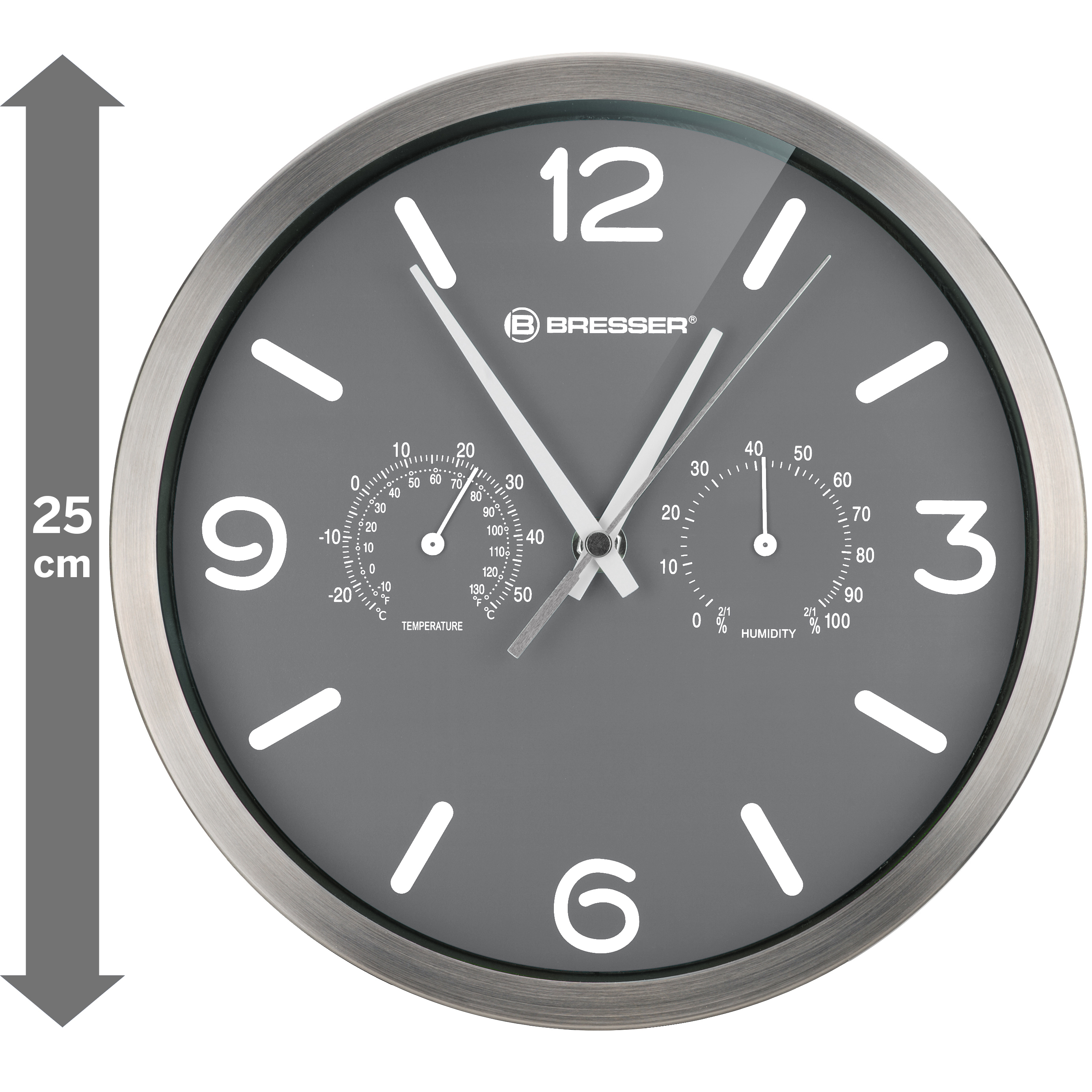BRESSER MyTime DCF Thermo-/ Hygro- wall clock 25cm