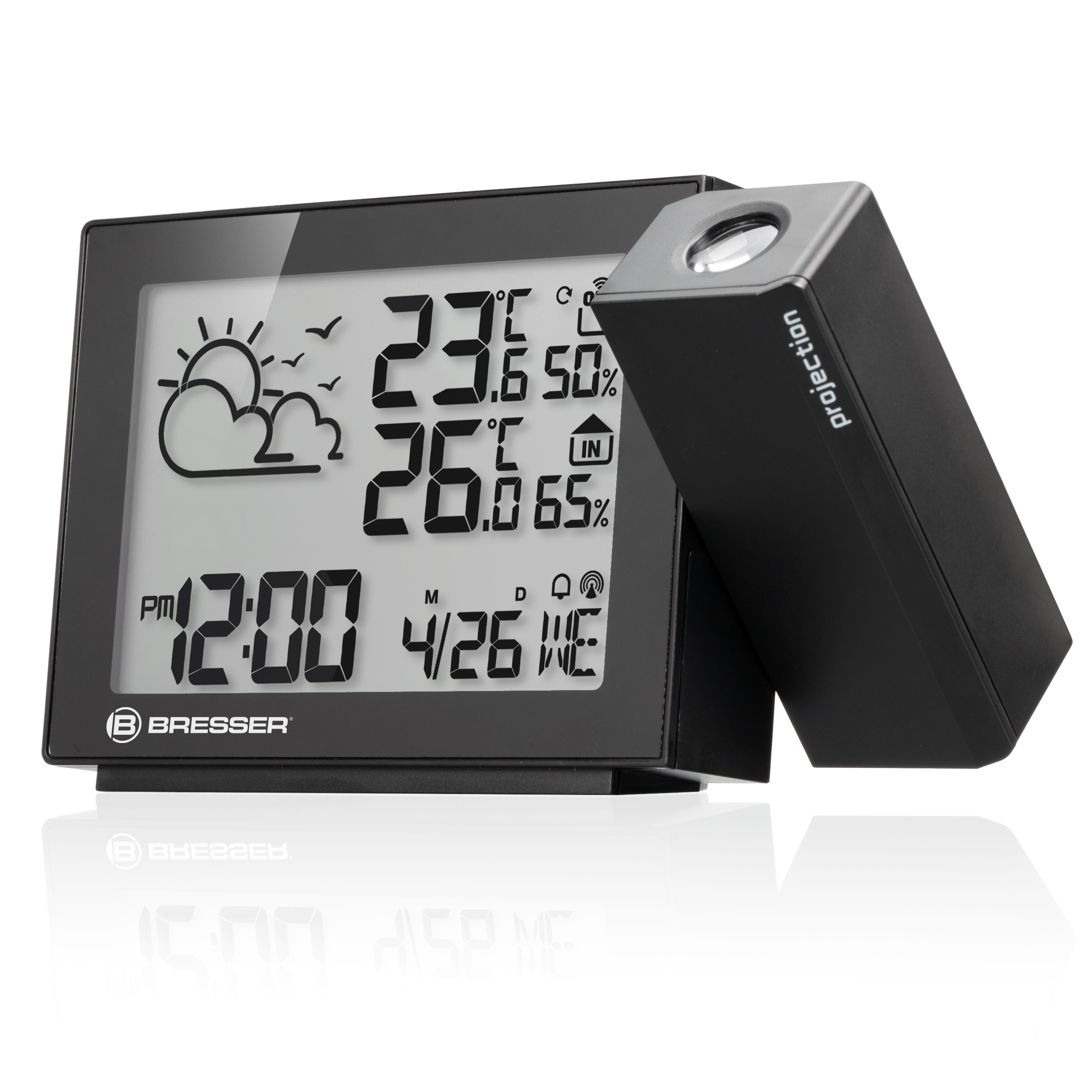 BRESSER Projection Radio-Controlled Weather Station MeteoTemp P (Refurbished)